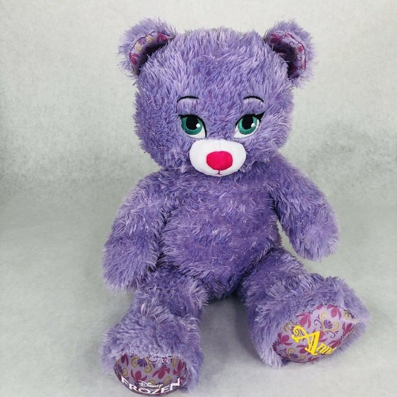 Build A Bear Frozen Princess Anna Purple Sparkle Disney Plush Toy Stuffed Animal - Picture 11 of 11